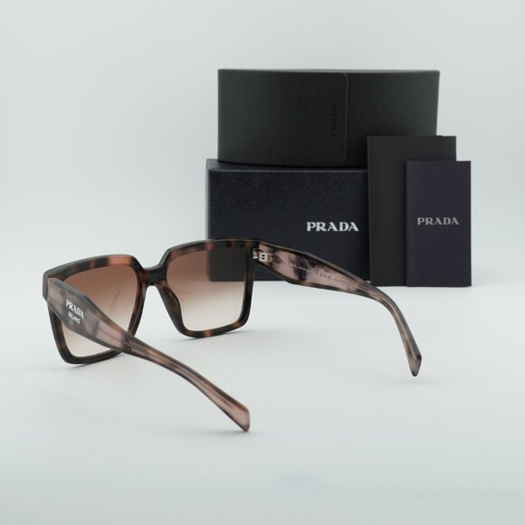 Prada PR24ZS 23A0A6 Square Sunglasses - Muave Havana/Brown Gradient main image 6